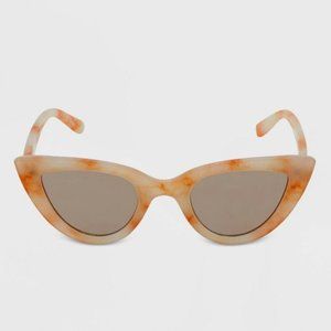 Women's Tie-Dye Print Cateye Sunglasses - Wild Fable™ Orange